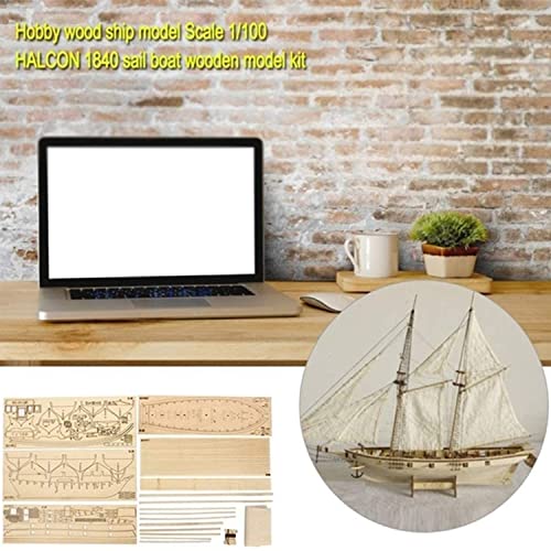 Eastvita Wooden Model Ships Kits To Build For Adults, Wooden Ship Model Kit, 1/100 Scale Wooden Wood Sailboat Ship Kits For Collections Handmade Competition Boat Model Hobby #TOP4