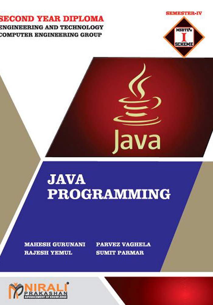 JAVA PROGRAMMING (22412) eBook : MAHESH GURUNANI, PARVEZ VAGHELA ...