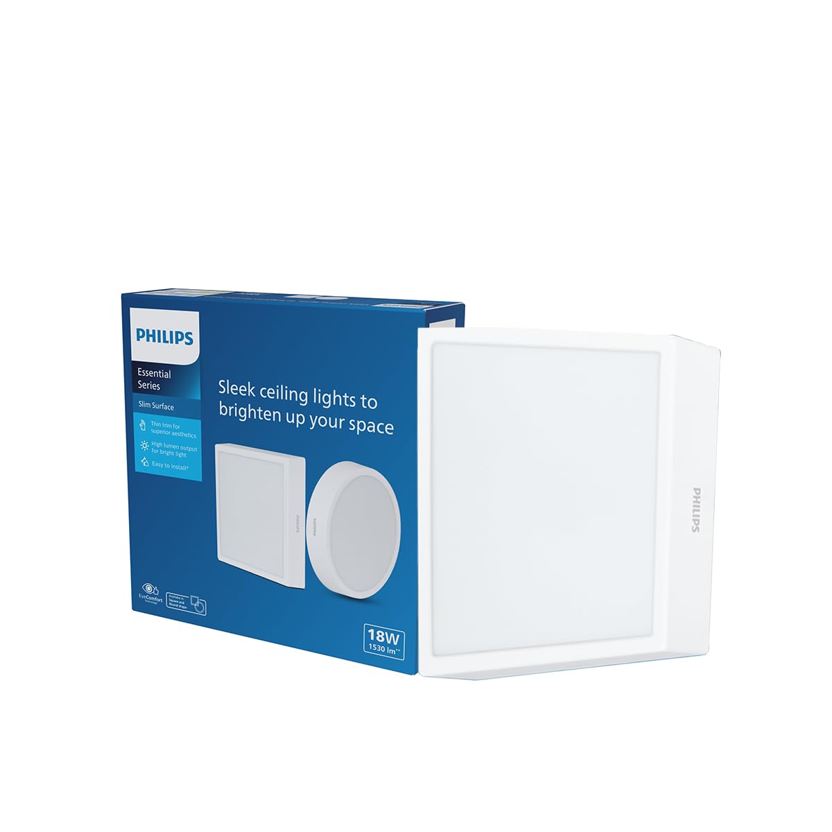 Philips 18 Watt Square Slim Surface Ceiling Light | LED Downlighter for Both Normal & False Ceiling | Colour : Natural White, Pack of 1-picture-40