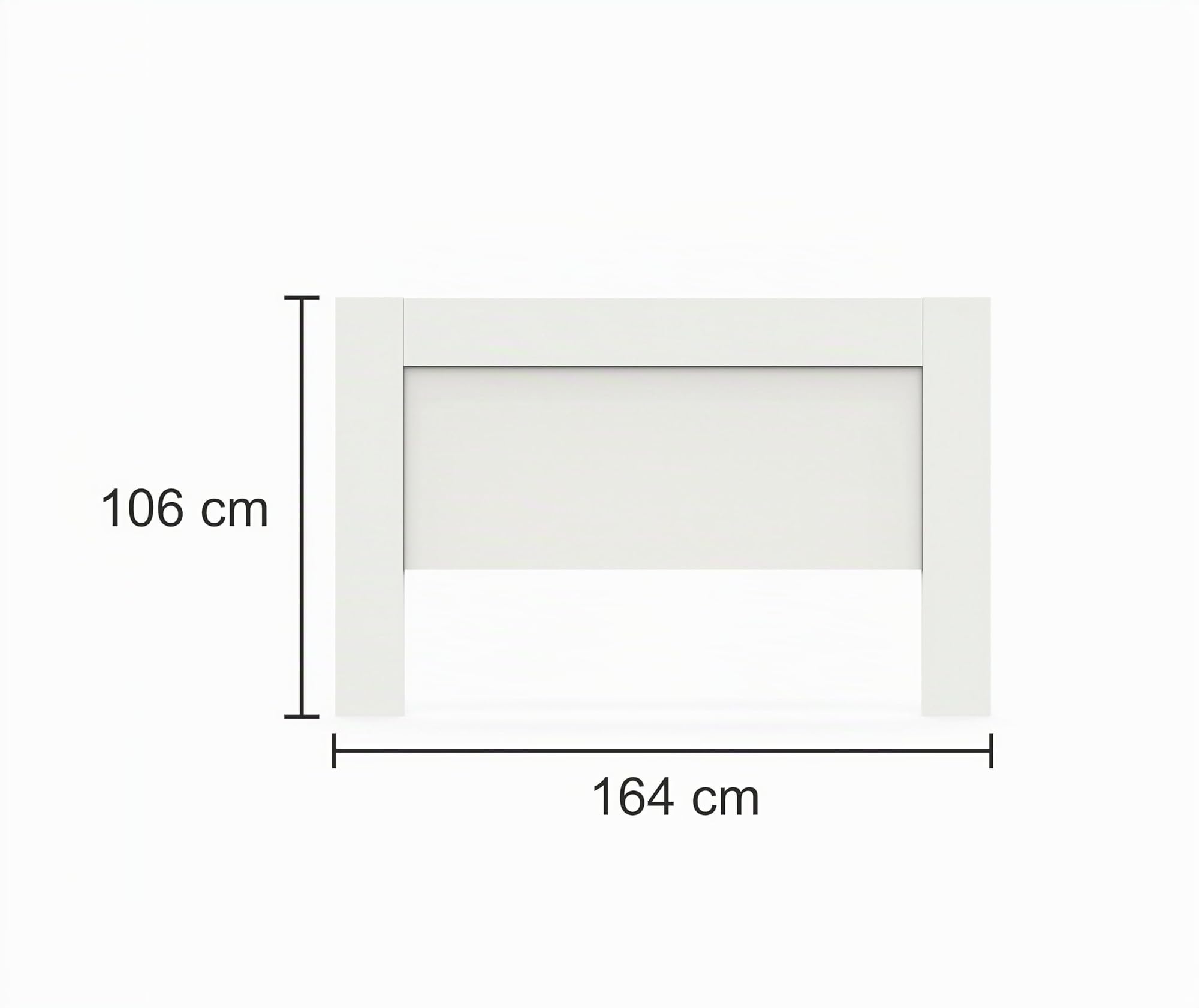 Muebles Pitarch | Testata Letto Matrimoniale 150 Moderna, Bianco, 116x164x2,2 cm, Camera Matrimoniale, Vintage Tavole, Collezione Aroa