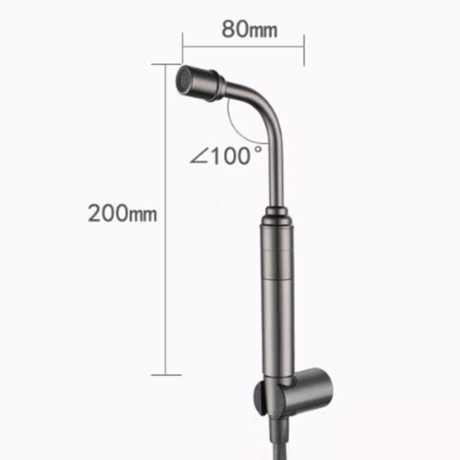 Ducha de Inodoro para Conectar Al Wc Presión de Agua Ajustable Rociador de Bidé de Mano para La Higiene Personal Gris