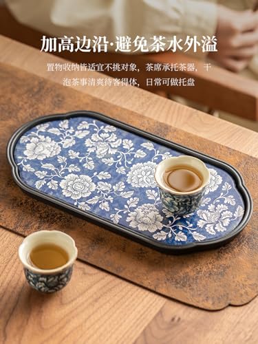 Plateau à thé rétro de 28,7 cm de qualité traditionnelle - 4