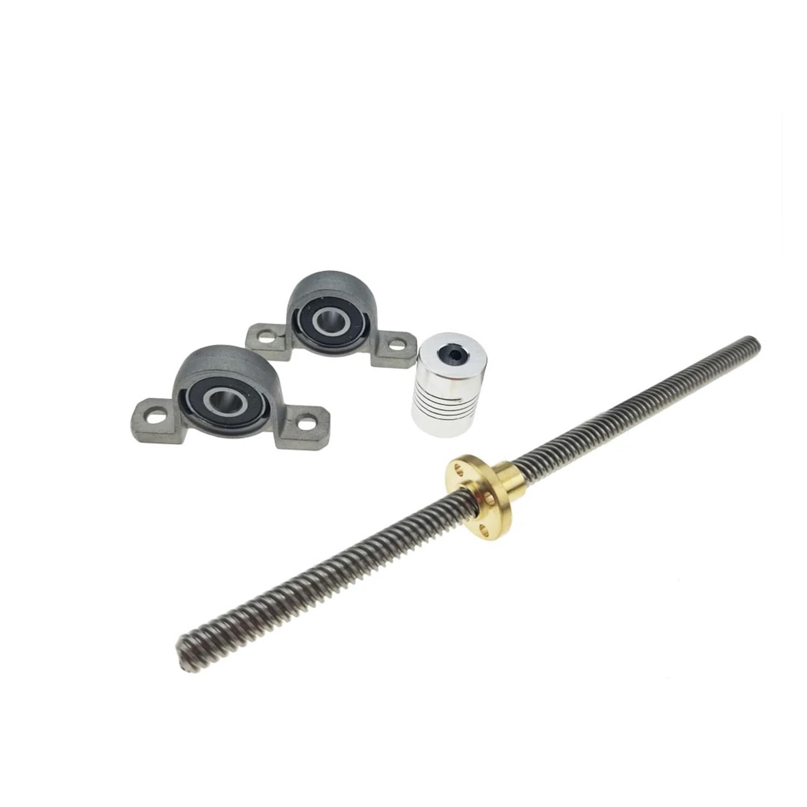 Metal Ball Screw nut T8-400mm Lead Screw Set KP08 Shaft Coupling Thread 8mm T8 Lead 8mm Length 100mm-800mm Pitch 1mm Lead 1mm(650mm)