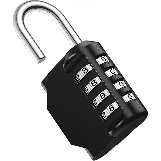 A 4-Digit Combination Lock Designed for Securing Outdoor Items Such As Gym Lockers, Toolboxes, Gates, Fences, Storage Units, Sports Lockers, and Cabinets