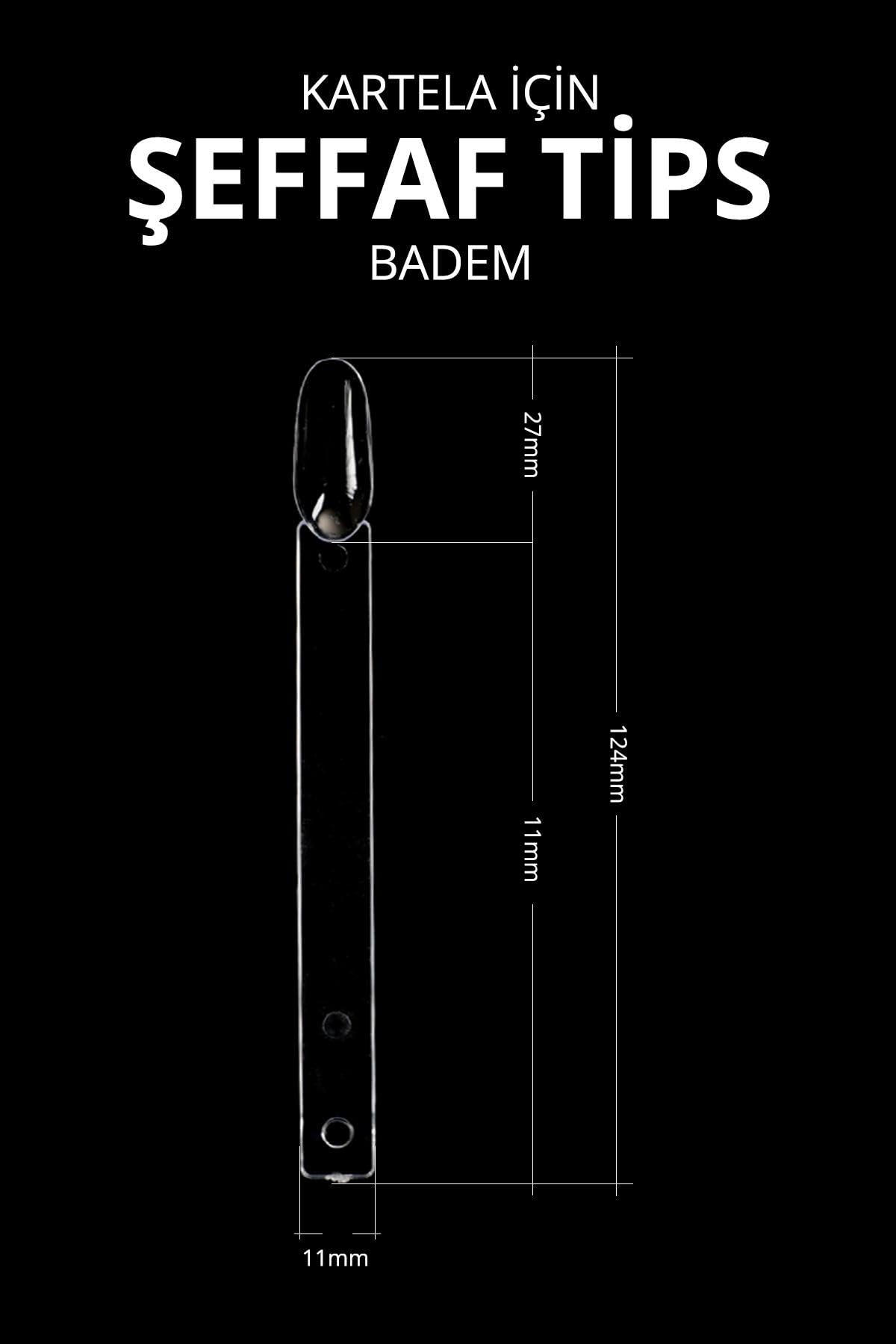MOMO professional Tips Şeffaf Badem 50 li