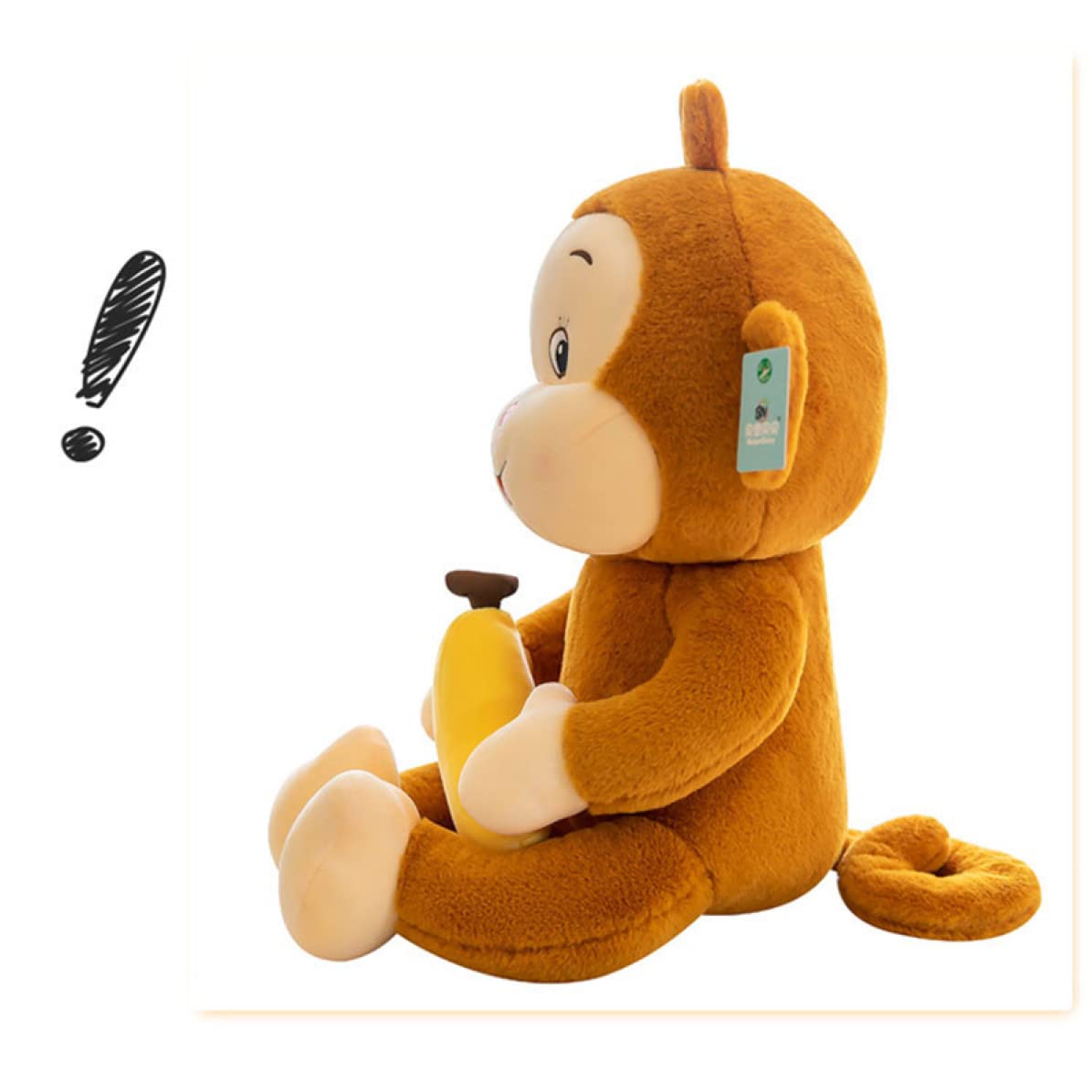 Amazon｜[LSDZW] モンキー ぬいぐるみ 25cm 抱き枕 ふわふわ かわいい