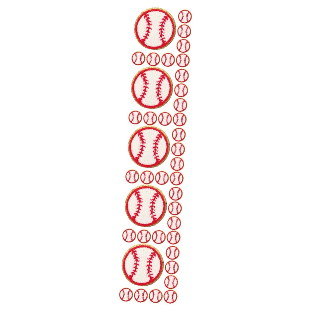 75 Piezas Parche Bordado Béisbol Parche Termoadhesivo Reemplazable para Ropa y Mochilas Parches Decorativos Resistentes y Compactos para Abrigos y Camisetas