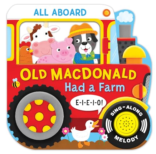 Image of All Aboard Old MacDonald Had a Farm Song Book - Sing Along to the Song - Perfect for Infants and Toddlers, Ages 1 and Up - 1-Button Die Cut Board Book with Sound