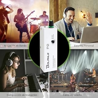 P2 Portable in Ear Monitor Amplifier, Headphone Amp with XLR and TRS Input 3.5mm Output, Headphone Amplifier with Stereo/Mono Switch for Keyboardists, Drummers, Guitar (Single Channel)