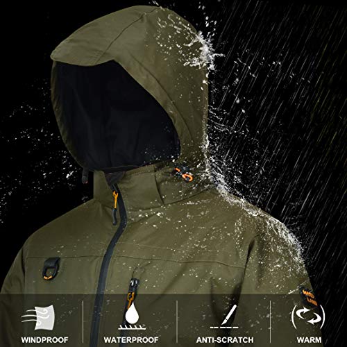 image for HARD LAND Men's Ski Jacket Down Insulated Waterproof Winter Jacket Win