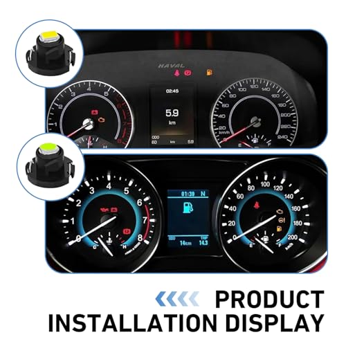 Image of 10PCS T4.2 LED Bulb Car Interior Lights, T4 Bulbs Dash Light, 10mm Base 3030 SMD Chip Neo Wedge LED Instrument Cluster Bulb, Super Bright Climate Control Switch Indication Bulbs (Blue)