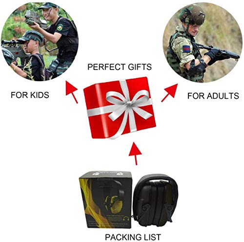 Gucho 34 Db Nrr Noise Reduction Safety Shooting Ear Muffs,Special Design Ear Muffs With Lighter Weight, More Comfortable Fit, Effective Hearing Protection. #TOP6