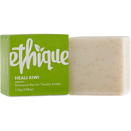 Ethique Dandruff Shampoo Bar for Itchy Scalps, Heali Kiwi - Sustainable Natural Anti-Dandruff Shampoo, Plastic Free, pH Balanced, Vegan, Plant Based, Eco-Friendly 100% Compostable & Zero Waste, 3.88 oz