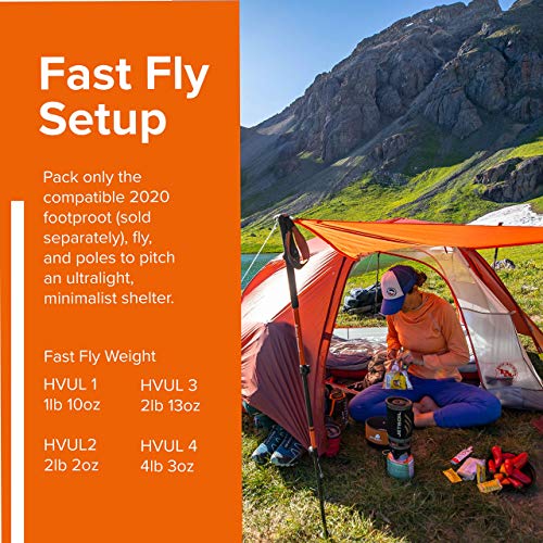 Big Agnes Copper Spur HV UL - Ultralight Backpacking Tent, Orange, 1 Person