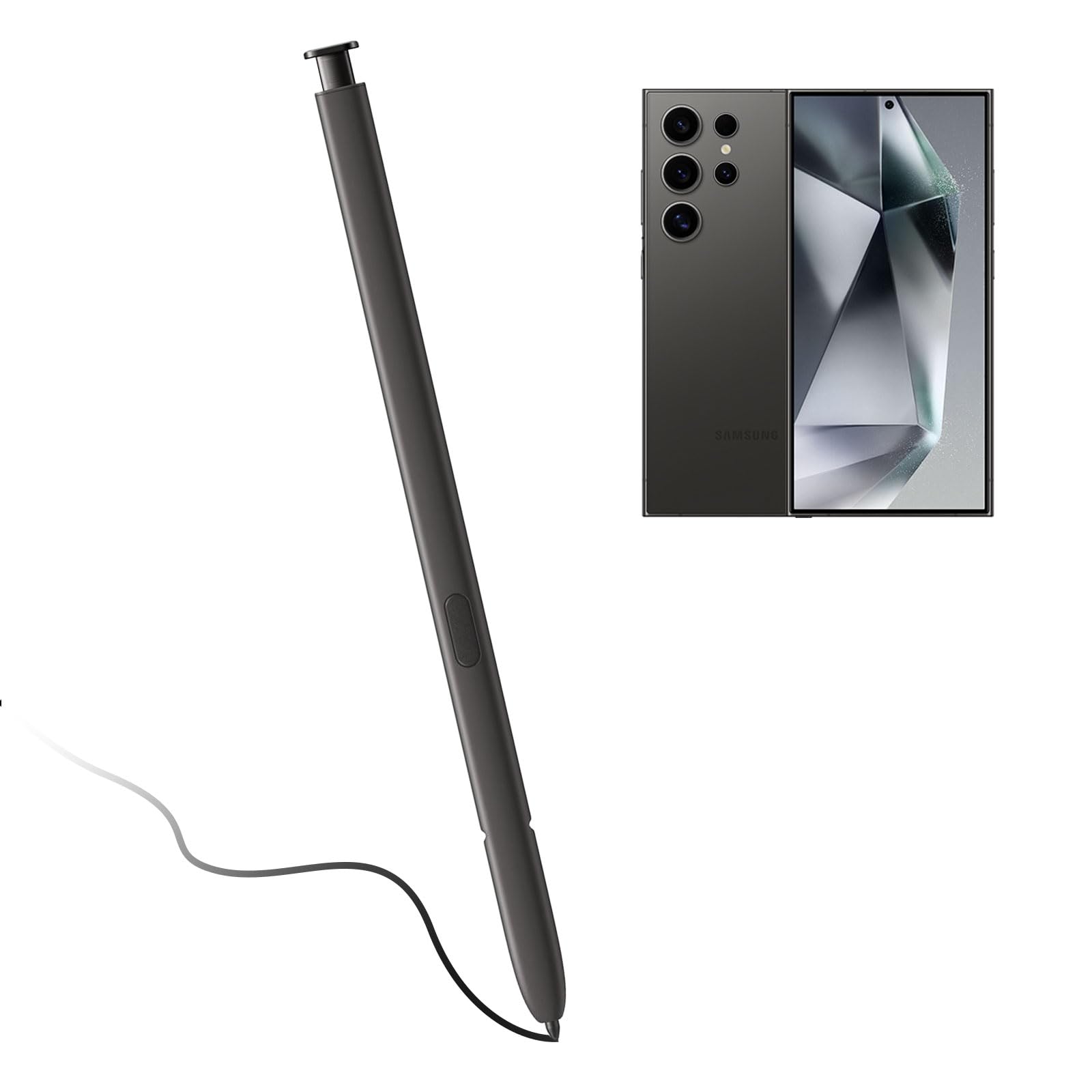 Lápiz capacitivo para Samsung Galaxy S24 Ultra titanio negro 8