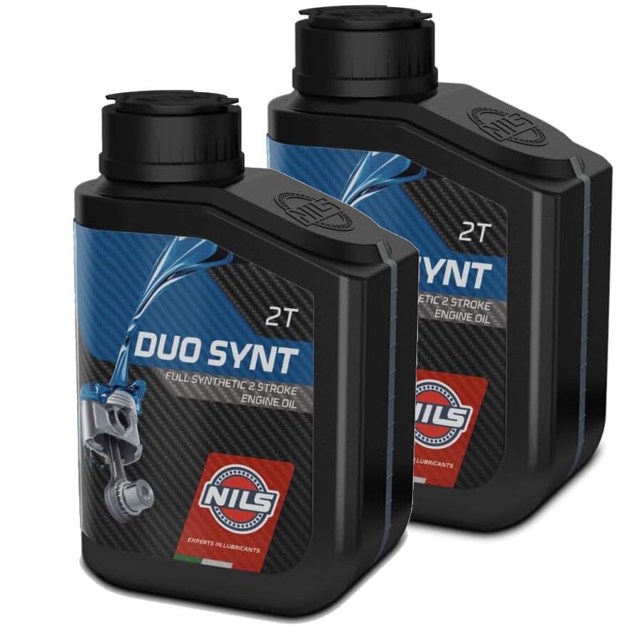 Nils Duo Synt 2T Olio Motore Miscela Scooter e Moto Full Sintetico 2LT