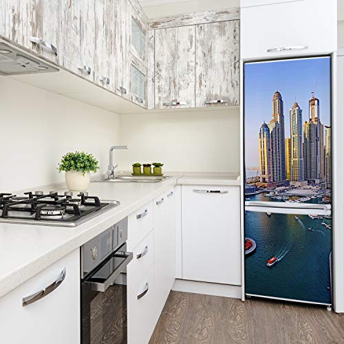 Cubierta del refrigerador autoadhesiva 70x190 cm para ocultar imperfecciones y decorar paredes 4