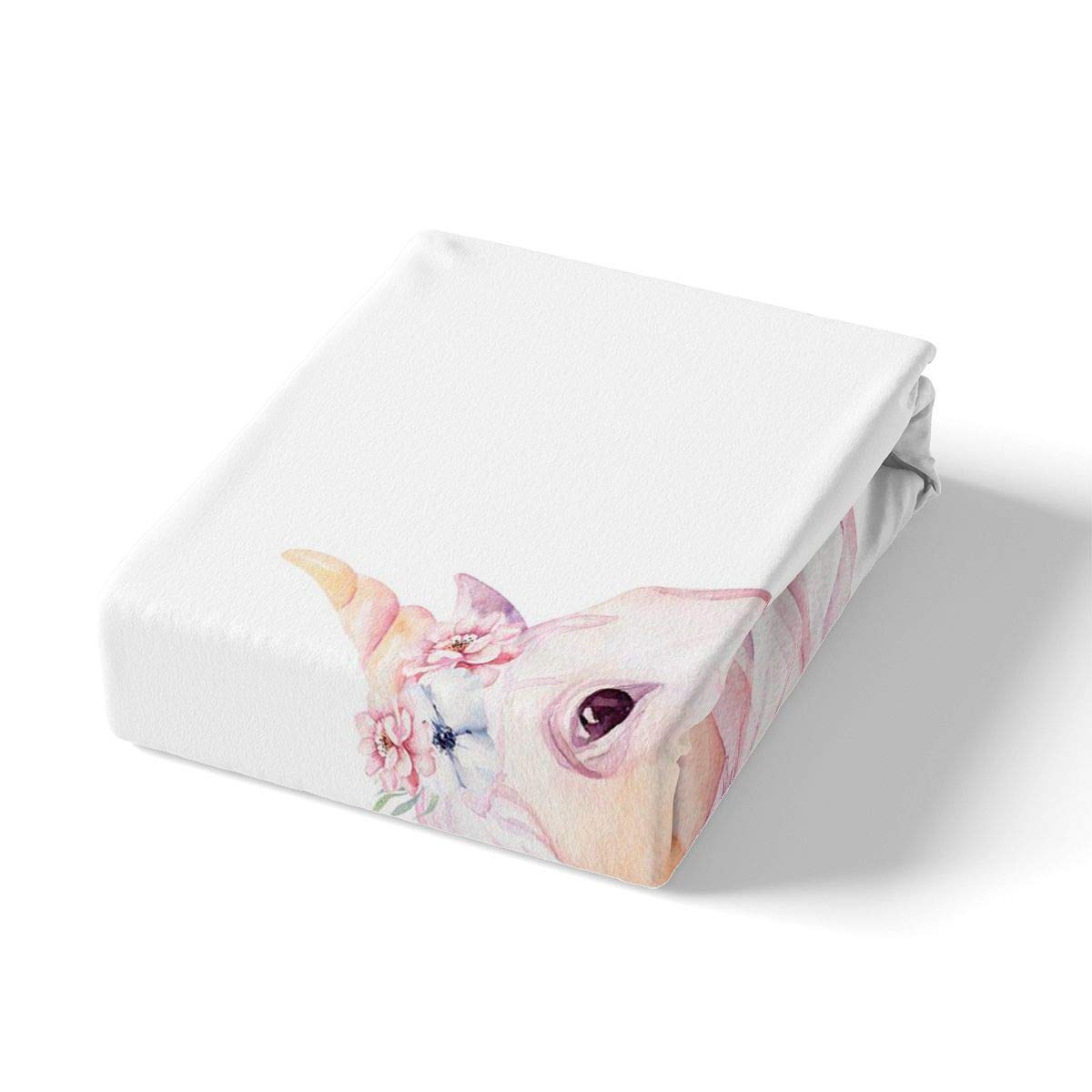 Homemissing Juego de ropa de cama de unicornio, funda de edredón para niños y niñas, diseño de animales mágicos, color rosa
