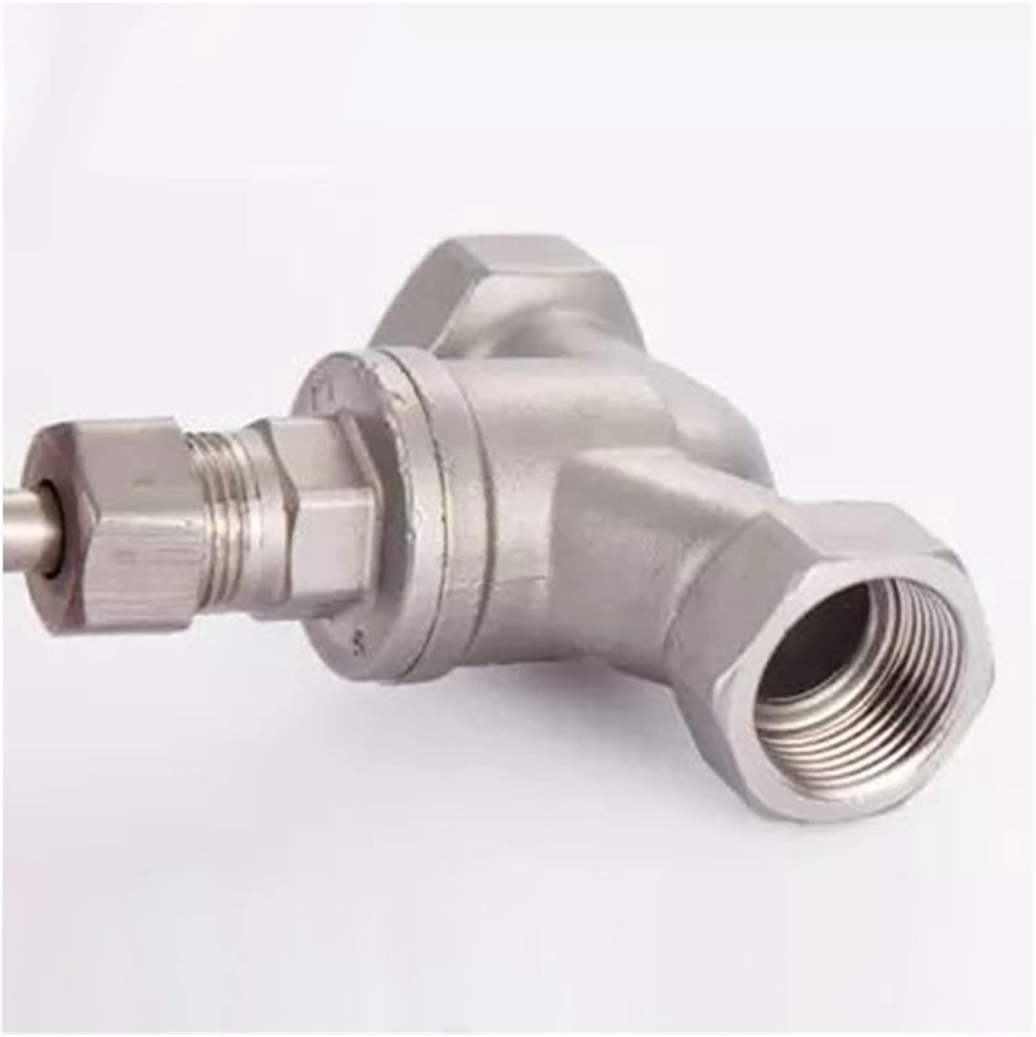 1/2" 3/4" S Type Stainless Steel SS304 Shut-Off Valve DN15 DN20 Female Thread Stop Valve Globe Valve 1.6Mpa(DN15)