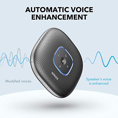 Anker Powerconf+ Bluetooth Speakerphone With Bluetooth Dongle, 6 Mics, Enhanced Voice Pickup, 24H Call Time, Bluetooth 5, Usb C, Conference Speaker, Compatible With Leading Platforms, For Home Office #TOP3