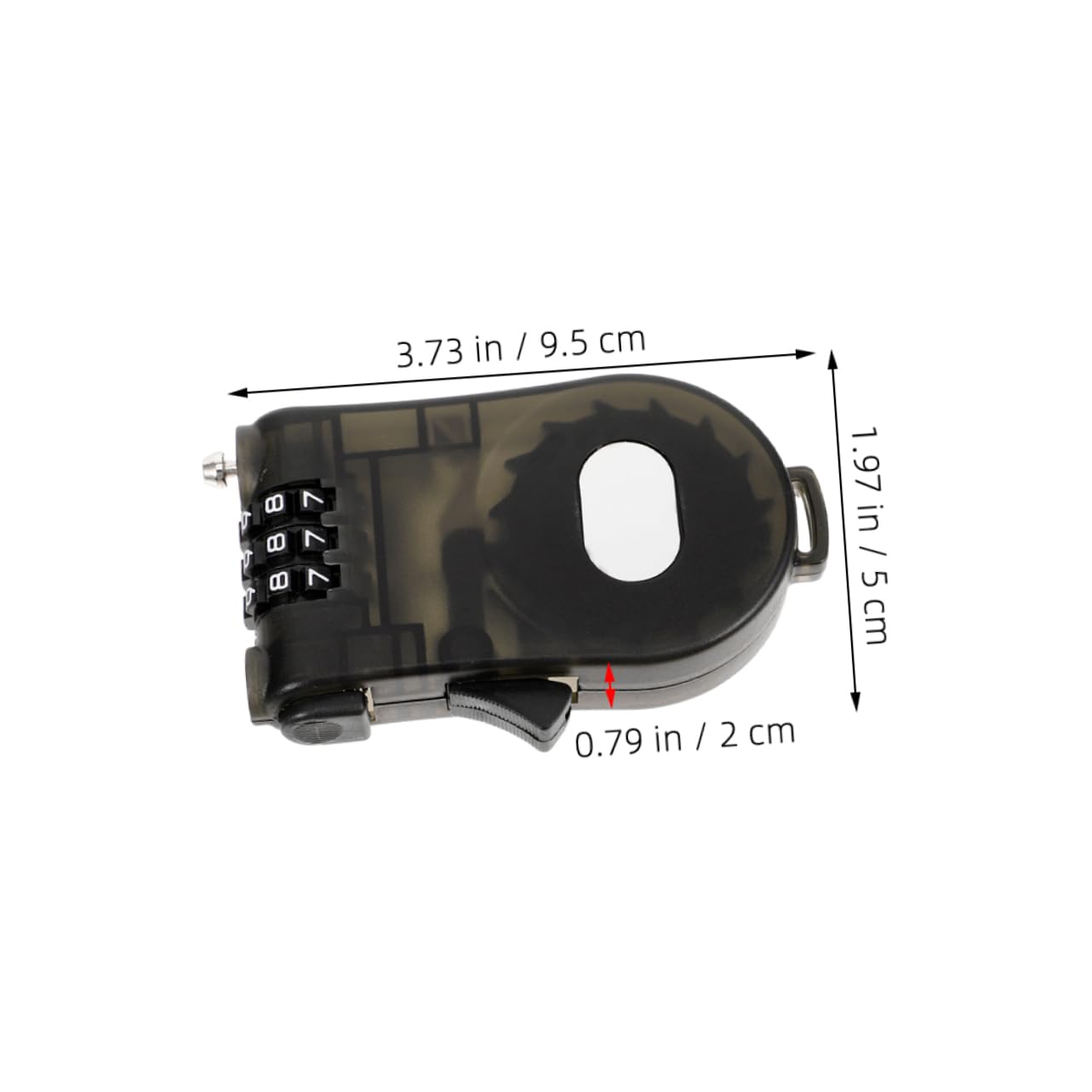 Abaodam 2pcs Wire Lock Black Adjustable Cable Security Combination Lock Adjustable Cable Lock Plastic Wire Lock Cable