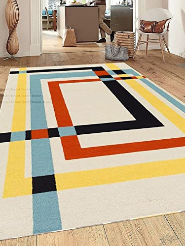Image of Soft Pure Woolen Modern Collection Tufted Carpet for Living Room,Bedroom'Kitchen and Hall (7 X 10) Feet