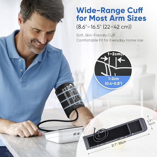 Image of Upper Arm Blood Pressure Monitor, Talking, 8.6-16.5 in Cuff | English and Spanish voice, backlit LCD, 6-level volume, 2-user memory, 120 readings, irregular heartbeat detection, home use