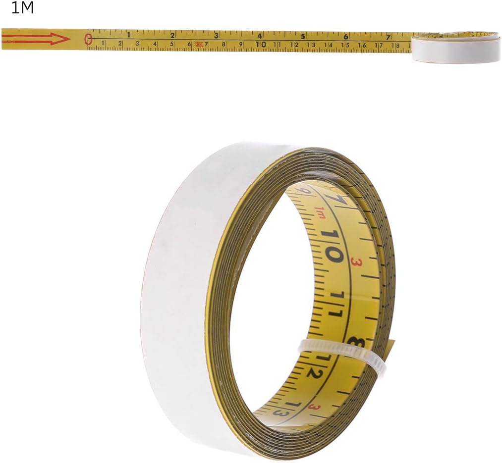 Yyooo Inch & Metric Self Adhesive Tape Measure Steel Mitre Saw Scale Mitre Track Ruler
