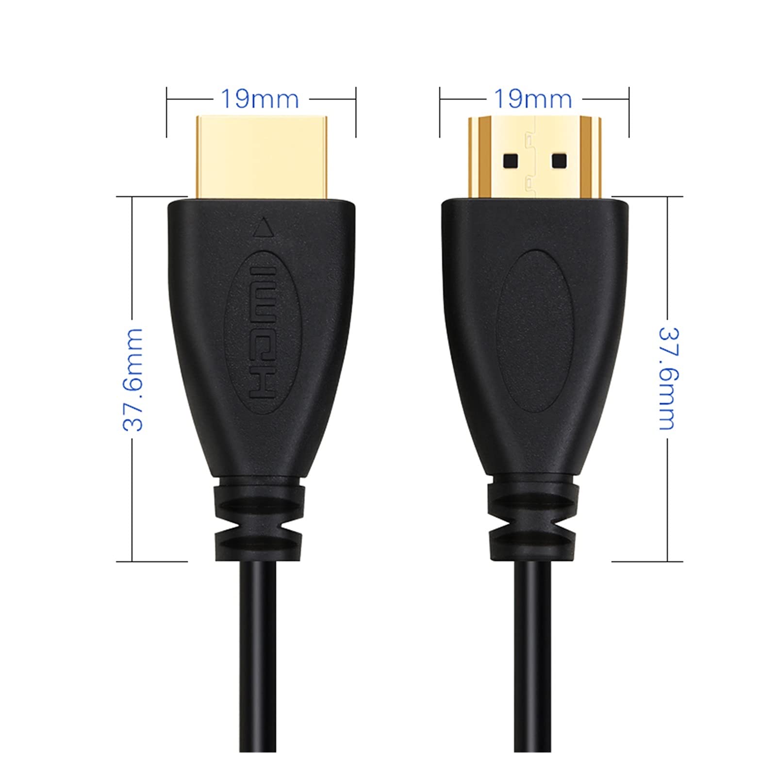 Worship HDMI.Kabel 10 sztuk/partia 2.0 1.4 Obsługa 4K*2K 60 HZ 1080P 3D pozłacane kabel wysokiej prędkości HD TV XBOX PS3 komputer (Color : Red, Length : 2m)
