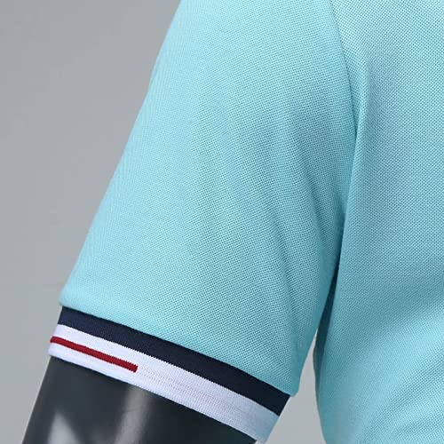 YHEGHT Camisa masculina casual com botão de soild blusa de gola virada para baixo manga curta top mo