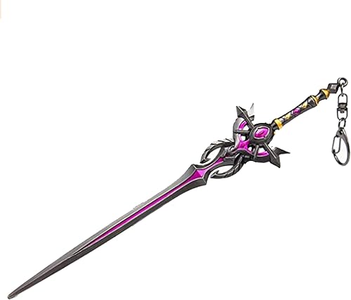 Genshin Impact Keychain,Genshin Impact Arma Llavero Cosplay,Aleación Arma Modelo Colgante Llavero
