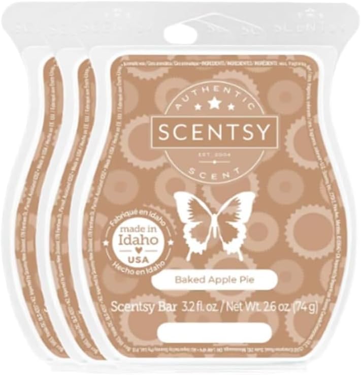 Baked Apple Pie Scented Wax Bars, 3.2 Oz Each, Pack of 3