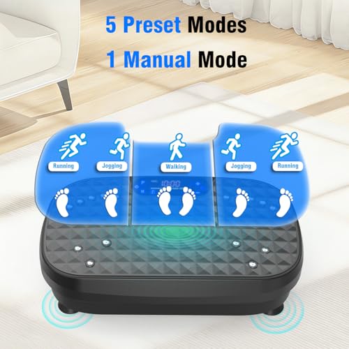 Image of AXV Vibration Plate Fitness Platform Exercise Machine Vibrating Shaking Full Body Shaker Workout Vibrate Stand Shake Board Sport for Weight Loss Fat Burner for Gym Home Office