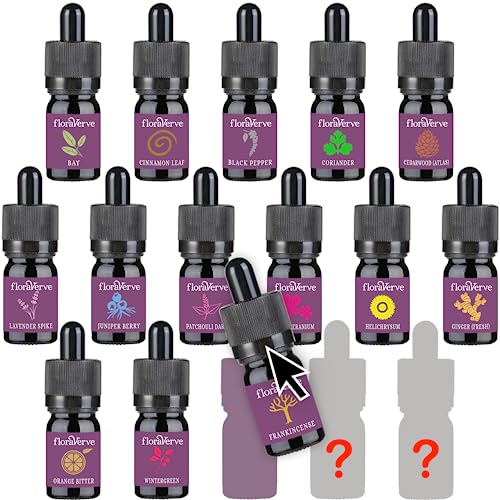 floraVerve Essential Oils Customized Set, Build Your Own Test Kit and Make Your Blends, All Natural & 100% Pure Aromatherapy Essential Oils - Pick Only Those You Want! (16x 5mL)