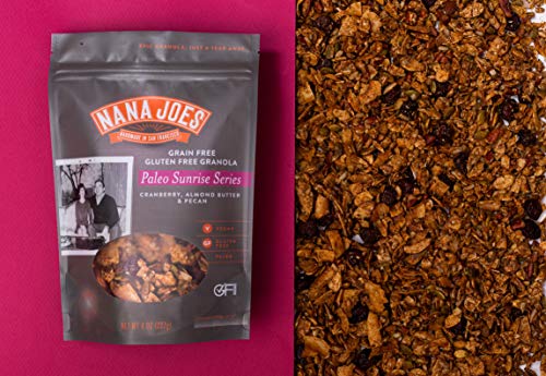 Nana Joes Granola Paleo Series | Cranberry, Almond Butter & Pecan | Handmade Gluten-Free, Vegan, Healthy, Organic, Plant-Based, Grain-Free, No Refined Sugar | Superfood for Breakfast, Lunch (6 Pack)