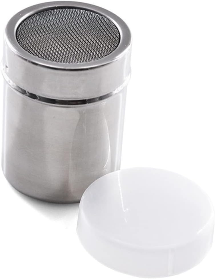 Stainless Steel Seasoning Shaker for Sugar Pepper Cocoa Size L