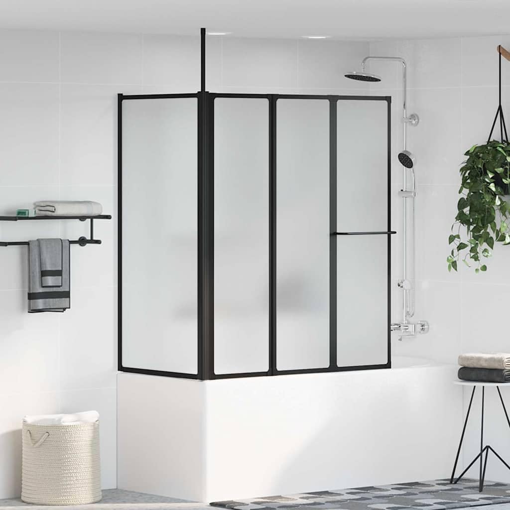 Parete Doccia 120x70x137 cm Box Doccia Pieghevole in Alluminio Parete Doccia Salvaspazio per Bagni Piccoli (Bianco)