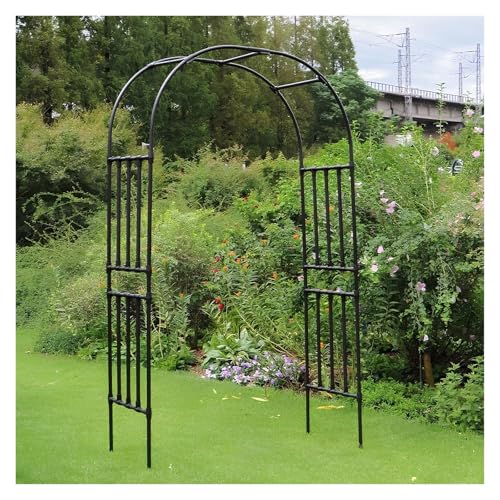 Garden Arch, Heavy Duty Galvanized Steel Rose Archway for Climbing