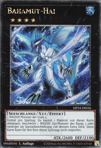 Bahamut-Hai MP24-DE036 Quarter Century Secret Rare Deutsch Boosterfrisch 1. Auflage - 25th Anniversary Tin: Dueling Mirrors - mit ReCollectibles-Versandschutz - für Yu-Gi-Oh!