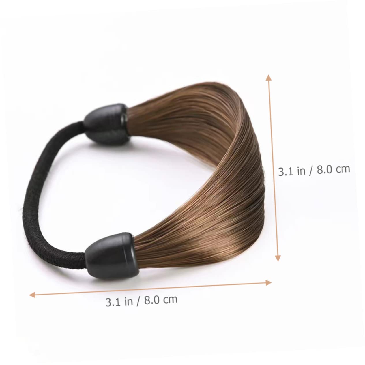 FRCOLOR 40 Piezas Lazos Elásticos Para El Cabello Accesorios Para El Cabello De Niña Peluca Lazos Para El o Banda De Pelo De Pelo Elásticos Negros Fibra Química