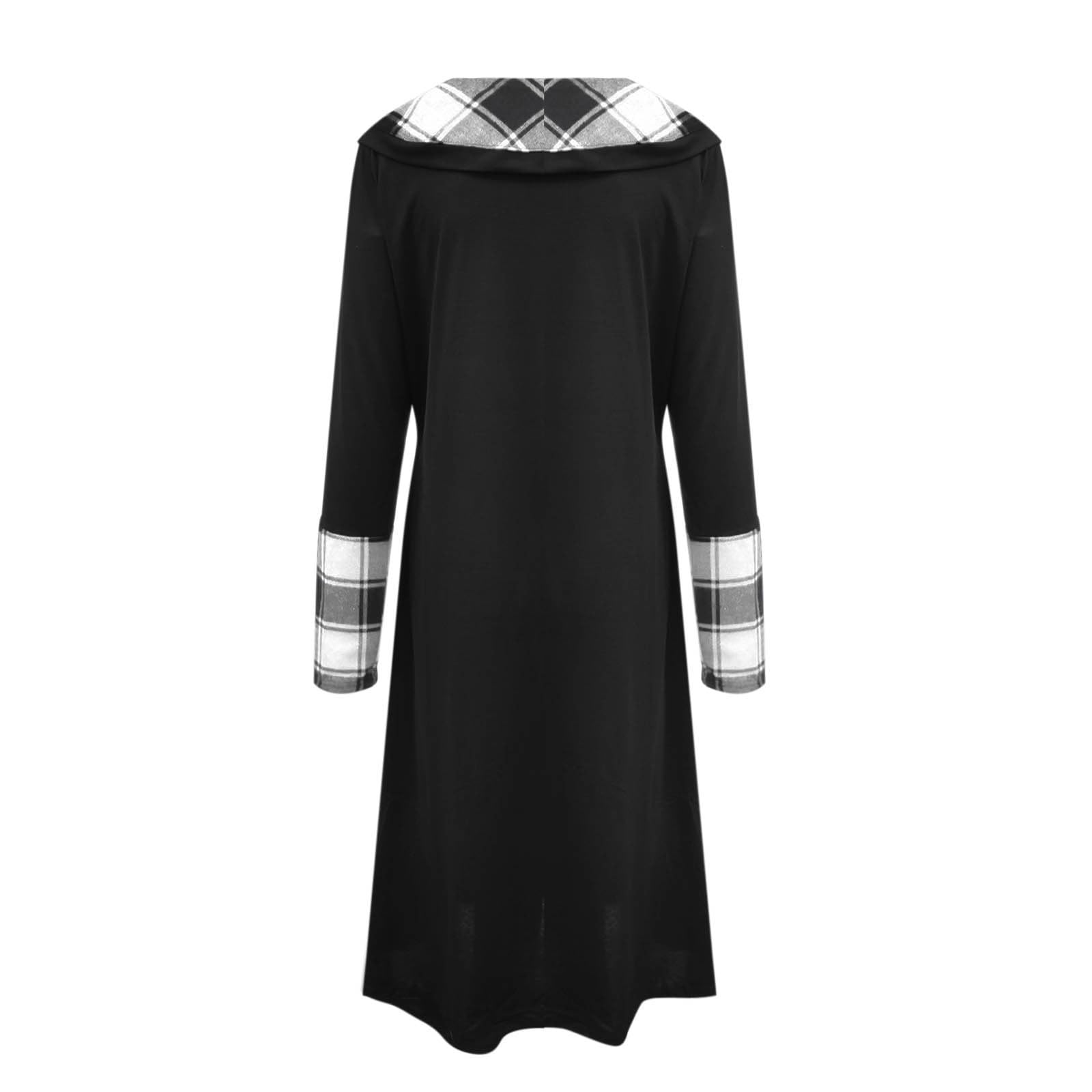 2026 Tunique à Manches Longues pour Femme Grande col du Cou Boutons latéraux Chemise Fendue élégante et Confortable