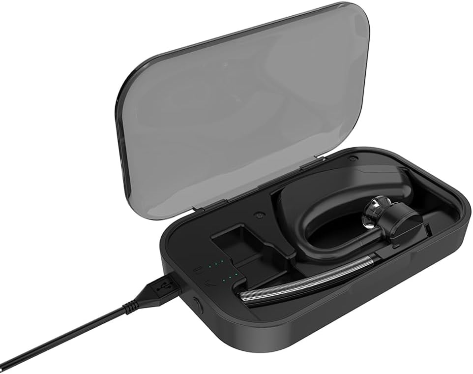 Portable Earbuds Charging for Case Black Carrying 450mah with USB Charging Cable
