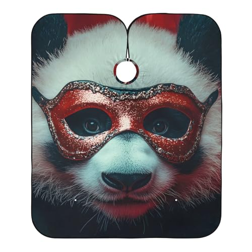 Hezely Mardi Gras Panda Hair Dye Cape, Barber Cape for Adults,Waterproof Salon Cape,Waterproof Hairdressing Styling Hair Cutting, 65