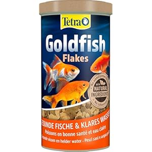 Tetra Goldfish Flakes – Flocken-Fischfutter für alle Goldfische und andere Kaltwasserfische, 1 L Dose