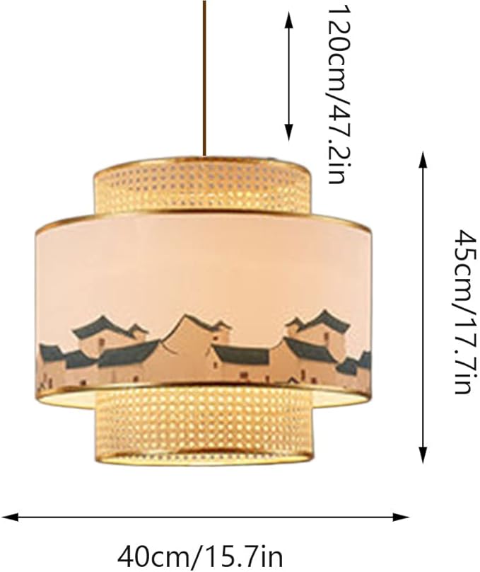 CHUNGYANG Bamboe Weven Rotan Art E27 Basis Hanglamp Creatieve Persoonlijkheid Hanglamp Moderne Minimalistische Kroonluchter Wabi-Sabi-verlichtingsarmatuur In Japanse Stijl voor Keukeneiland, Restauran photo 3