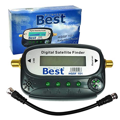 B.E.S.T Elektronik SAT Finder HQSF 101 Satfinder Medidor de antena | Pantalla LCD, brújula e instrucciones en alemán (idioma español no garantizado). No necesita pilas