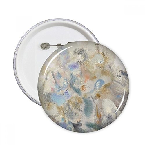 Badge peinture à l'huile Lotus broche ronde multicolore accessoire vêtement sac