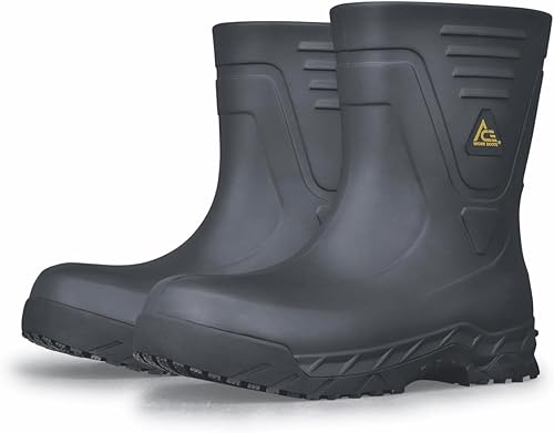 Miniatura 6 de ACE Unisex Slip-Resistant Work Boots - Water-Resistant, Non-Slip Industrial Safety Boots for Men & Women with Soft Toe or Composite Toe - Bullfrog