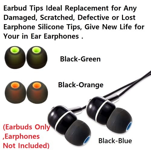 Image of Earbud Silicone Ear Tips Replacement Earbuds Gels for Popular In-Ear Headphones Other Inner Hole 3.8mm - 5.1mm 9 Pairs S /M /L