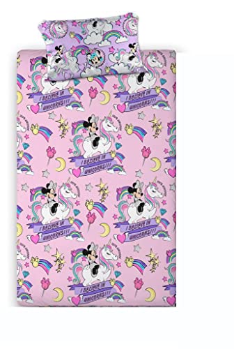 Funda nórdica 2 piezas Minnie Mouse 2 Cama 90 cm. (Encimera y funda almohada) (Composición 100% algodón)